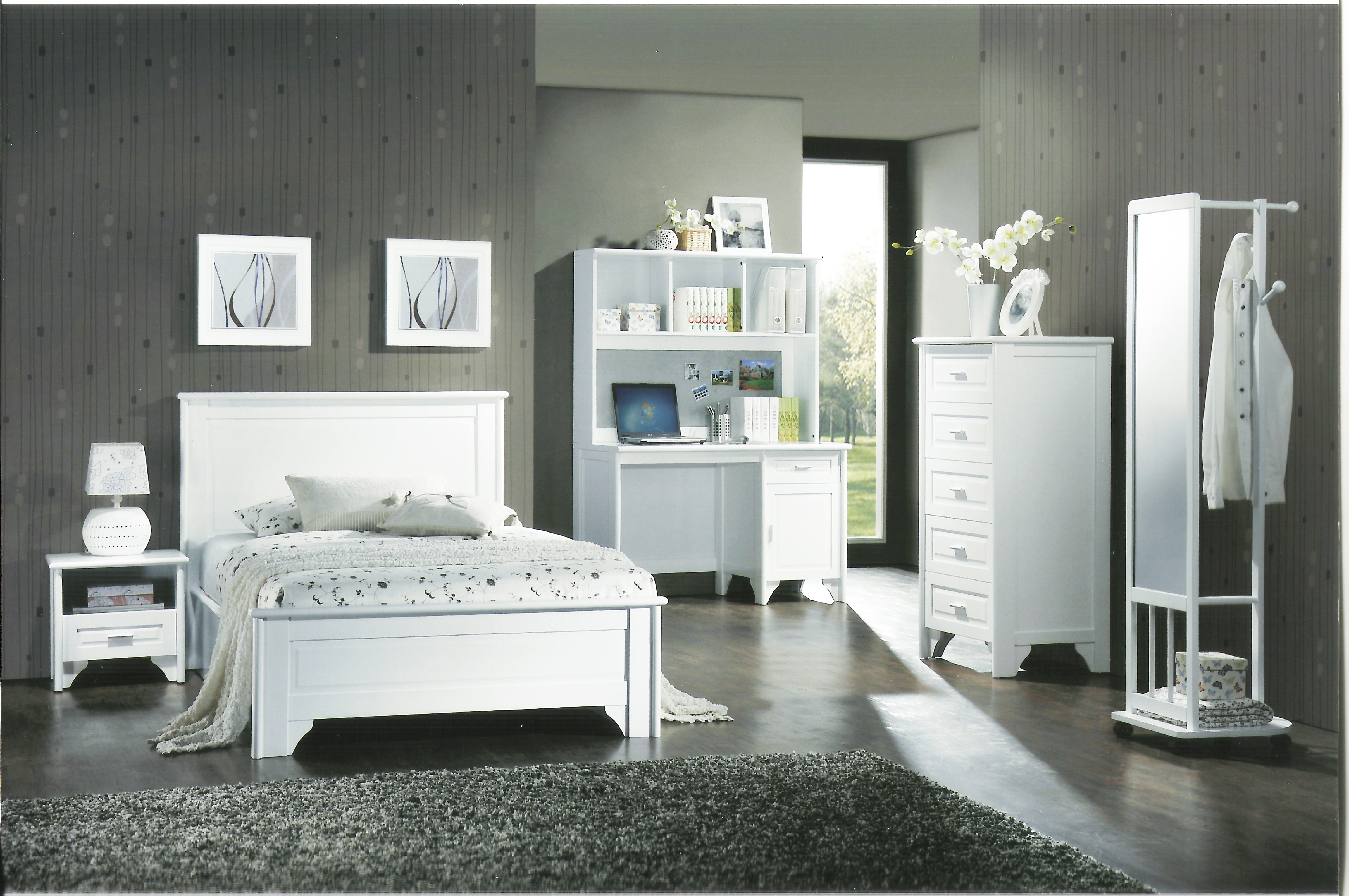 Virginia Super Single Size Solid Wood Bedframe White