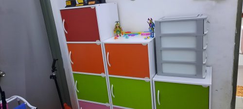 BRAY 5 Doors Kids Storage Cabinet-Colorful photo review