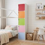 CODEY 5 Door Kids Storage Cabinet With Key Lock