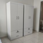 LIBERTY 2 Door 2 Drawer Wardrobe With Key Lock-Full white - Image 7