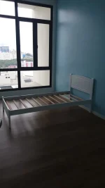 THOMAS Single Size Solid Wood Bed Frame-White - Image 5