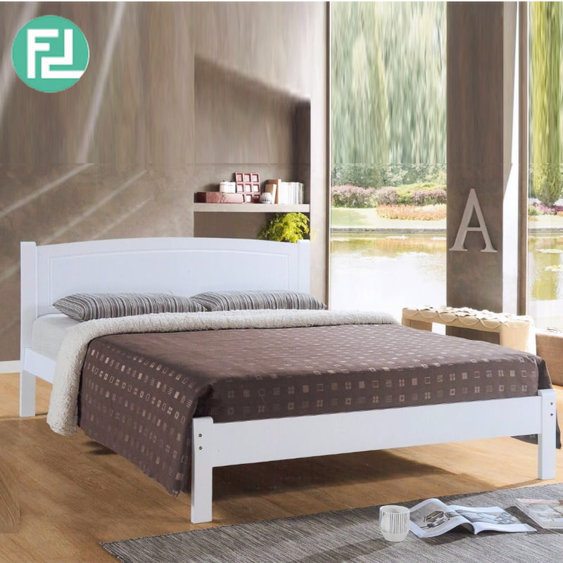 Thomas Db2117 Solid Wood Queen Size Bed Frame White