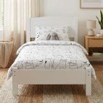 THOMAS Single Size Solid Wood Bed Frame-White