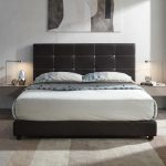 1001 Queen & King Size PU Divan Bed Frame-Dark Brown