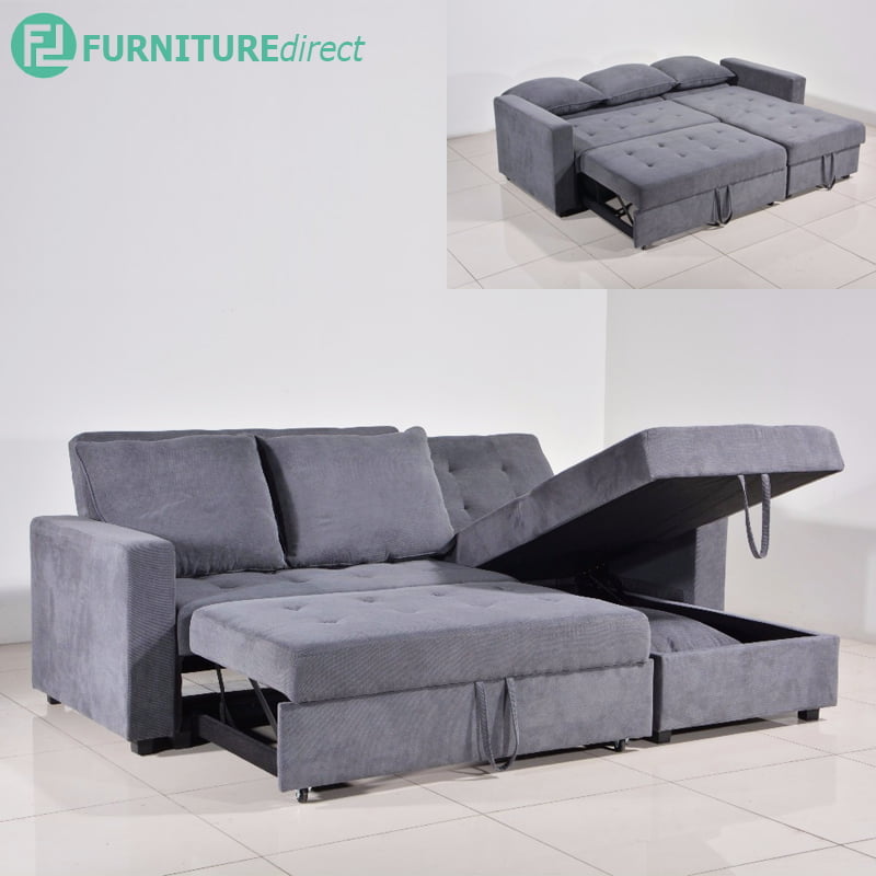 L Shaped Storage Daybed Sofa Bed, Sofa Bed L Shape With Storage