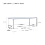 CAMEO 120cm Mirror Top Coffee Table-Silver - Image 5
