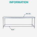 CAMEO 120cm Mirror Top Coffee Table-Silver - Image 2