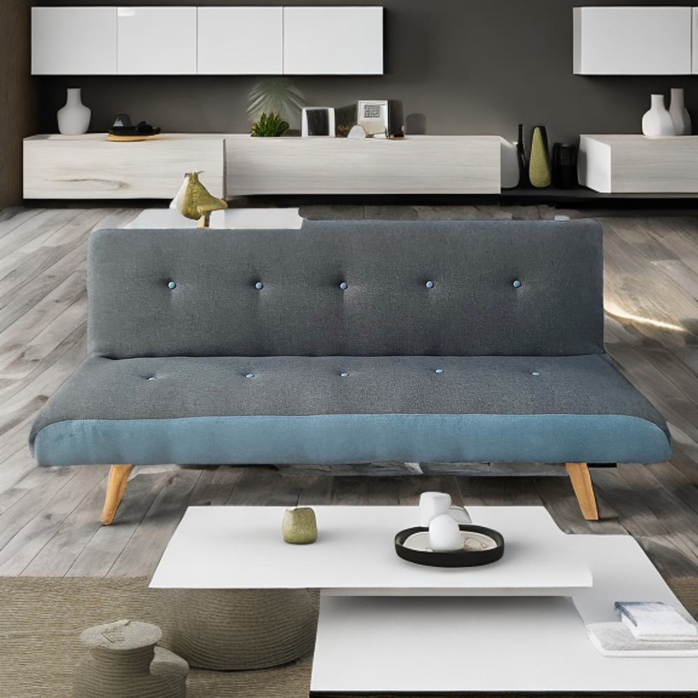 Clearance Sb 509 3 Seater Fabric Sofa Bed Blue Grey Furnituredirect Com My