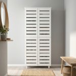 BELLA 4 Door High Wooden Shoe Cabinet-White