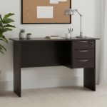 ECO 120CM 3 Drawers Writing Desk With Key Lock-Cappucino