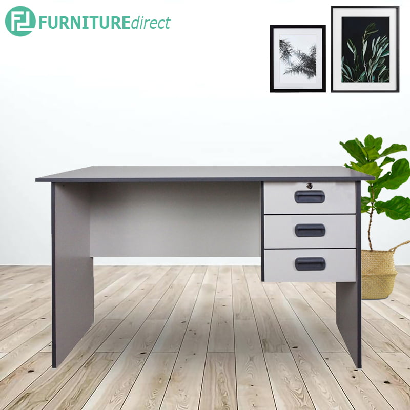 Eko 4 Feet Office Desk Study Desk With 3 Drawer Grey