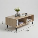 EDMOND 120cm Coffee Table-Oak - Image 5