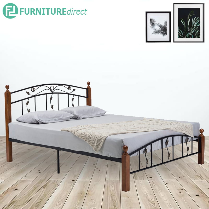 Ivan Queen Size Metal Bed Frame With, How To Put Together A Queen Size Metal Bed Frame