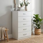 ESCOT 5 Drawer Chest-White
