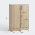 BARRY 4 Door Children Wardrobe With Key Lock-Oak - Image 5