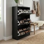 PHILIP 3 Flip Door Shoe Cabinet-Wenge - Image 2