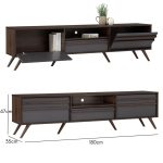 BLACKBURN 6 Feet TV Cabinet-Walnut - Image 8