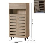DOTA 2 Door Shoe Cabinet-Oak - Image 2