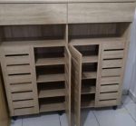 DOTA 4 Door Shoe Cabinet-Oak - Image 4