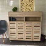 DOTA 4 Door Shoe Cabinet-Oak - Image 3