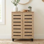 TORI 2 Door Shoe Cabinet-Oak