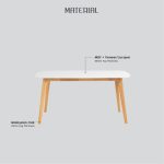 AIMON 1150cm Boat Shaped Dining Table-2 Colors - Image 8