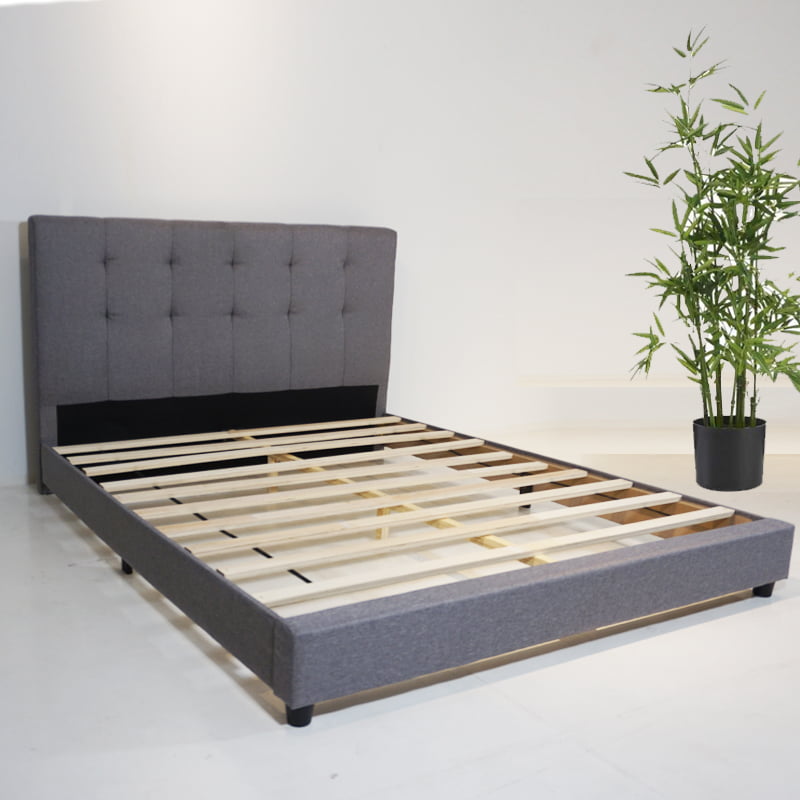 Bekker Queen Size Side Rail Fabric Bed, Wooden Side Rails For Queen Size Bed