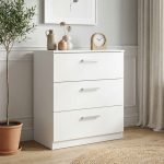 MEMPHIS 3 Drawer Chest Drawer-White - Image 2