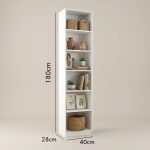 BILLY Narrow 6 Tier Bookcase-White - Image 3