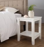 ELINA Solid Wood Bedside Table-White - Image 6