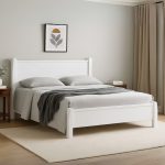 ALEXANDER Solid Wood Queen Size Bed Frame-White