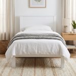 BRANDI Solid Wood Single Size Bed Frame-White
