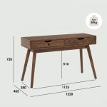 LAMAR 120cm Full Solid Study Desk-Cocoa - Image 6