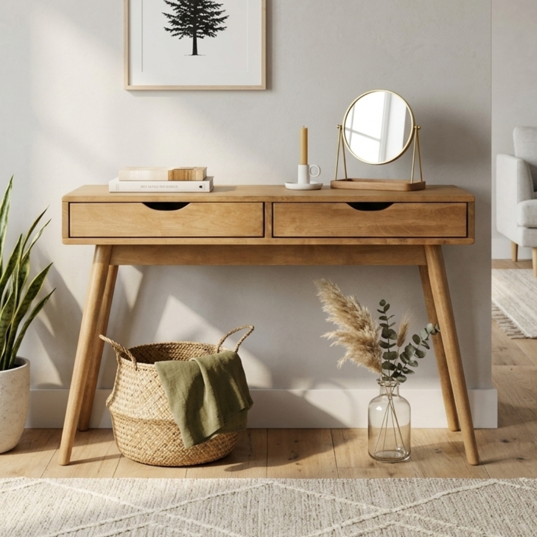 134052 MAIN LAMAR 4 Feet Console Table-Natural - Image 1