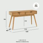 LAMAR 4 Feet Console Table-Natural - Image 5