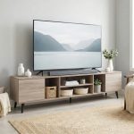 EDMOND 6 Feet TV Cabinet-Oak