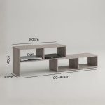 FLEXIA Extendable TV Cabinet-Oak - Image 3