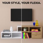 FLEXIA Extendable TV Cabinet-White - Image 7
