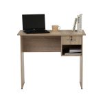 ECO 90CM Writing Desk With Key Lock-Sonoma Oak - Image 2