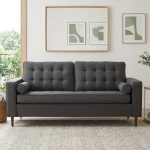 ROYCE 3 Seater Fabric Sofa-Dark Grey
