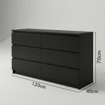AISHA 6 Drawer Chest-Wenge - Image 2