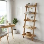ALASKA Solid Wood Ladder Book Shelf-3 Colors - Image 3
