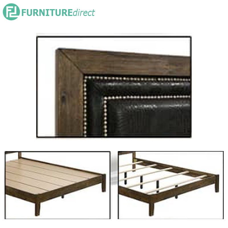Dallas Solid Wood Queen Size Bed Frame, Queen Bed Frame Dallas