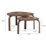 SANDRA Nesting Coffee Table Set-Cocoa - Image 3