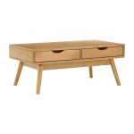 LAMAR 106cm Solid Wood Coffee Table-Natural - Image 3