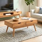 LAMAR 106cm Solid Wood Coffee Table-Natural