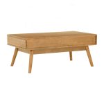 LAMAR 106cm Solid Wood Coffee Table-Natural - Image 8