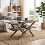 ASTON Solid Wood Coffee Table-Cocoa