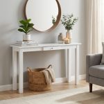 NANCY 120cm 1 Drawer Console Table-White
