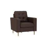 ROYCE 1 Seater PU Sofa-Mocca - Image 5